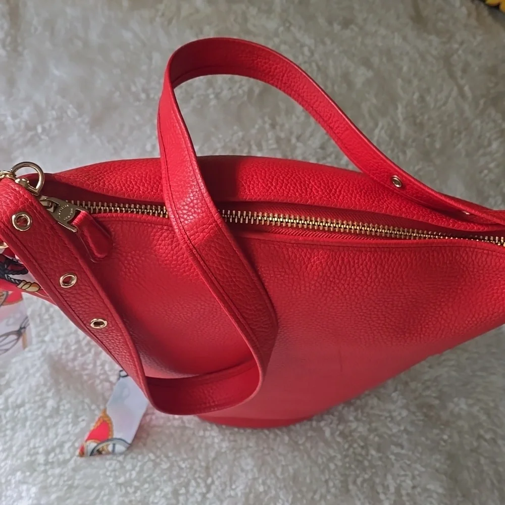 Coach EUC Large Duffle Bucket SAC  Pebbled LEATHER Ex LARGE - Picture 6 of 17